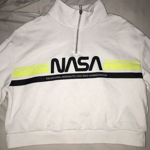 nasa crop top hoodie